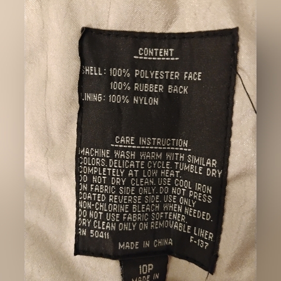 Fleet Street Water Resistant Lined Trench Coat - Size 10P - Picture 11 of 12